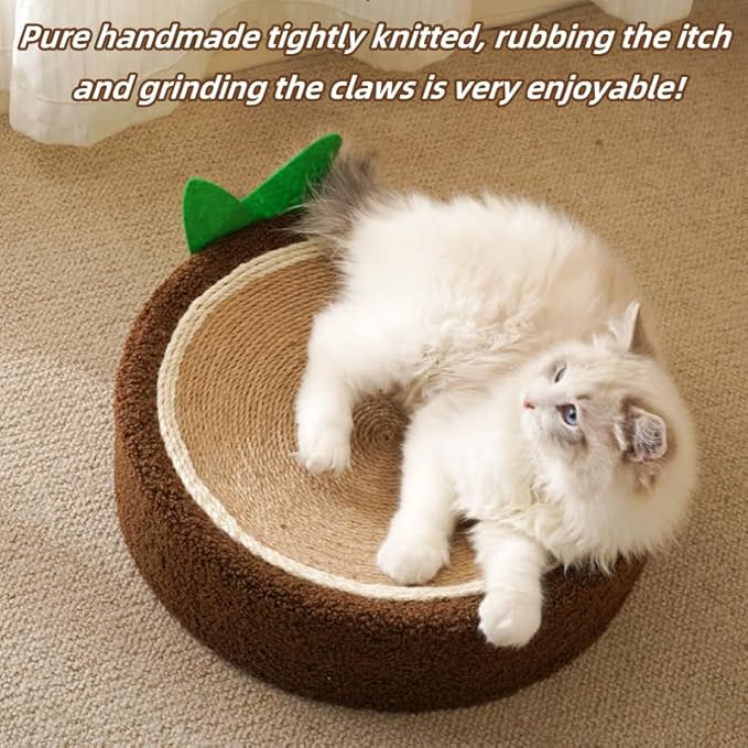 Fruit Cat Scratching Board,Sisal Cat Scratching Board,Orange Cat Litter,Fruit Coconut Cat Scratching Basin,Green Cat Bed,Watermelon Cat Scratching Board,Wear-Resistant Cat Cat Products (Copra)