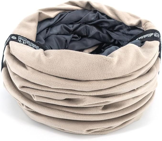 Velvet Fabric - Foldable/Collapsible - 55x8.66 Inches Cat Tunnel (Silver Gray)