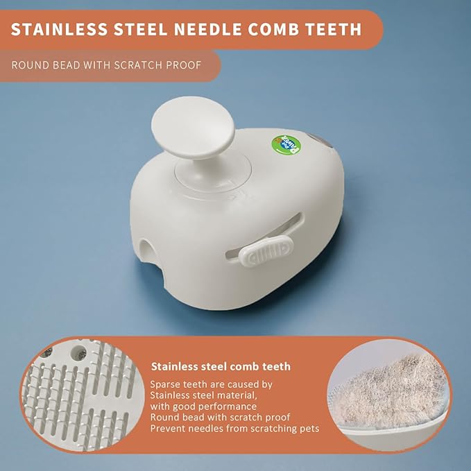 4 in 1 Cat Steam Brush for Shedding, Rechargeable Cat Brush with Steam, Steam Pet Hair Brush for Indoor Cats, Massage, Cleaning, Shedding, Combing & Remove Floating Hair All In One