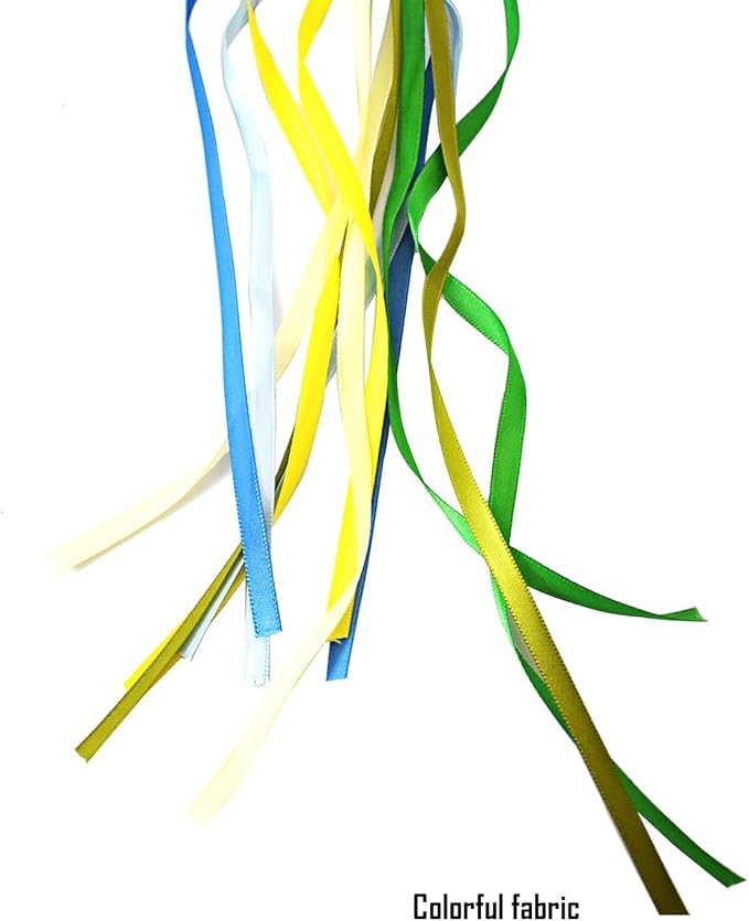 Cat Wand Toys, 3 PCS String Cat Toys Colorful Ribbon Cat Stick Interactive Cat Teaser Wand for Cat Kitten Kitty Playing Toy