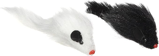 SPOT Twin Plush Mice Cat Toy- Rattle and Catnip Toy for Indoor Cats and Kittens - Classic Toy for Batting and Chasing Around - Fun Entertainment for Hours - 4.5in, 2pcs