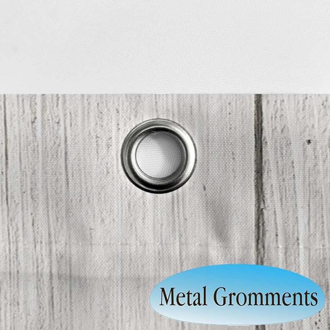 Boziqr Funny Dog Shower Curtain, Japanese Ocean Wave Dinosaur Rustic Barn Door Decor Fabric Bathroom Curtains Set, Cute Animal Kids Polyester Fabric Waterproof, 70 X 70 Inches