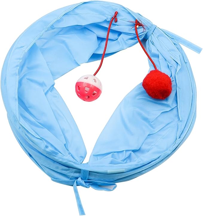 Cat Tunnel Pet Toy Holes Play Tubes Collapsible Pet House Crinkle Play Tunnel Tubes for Cat Puppy Kitty Kitten Rabbit Indoor or Outdoor