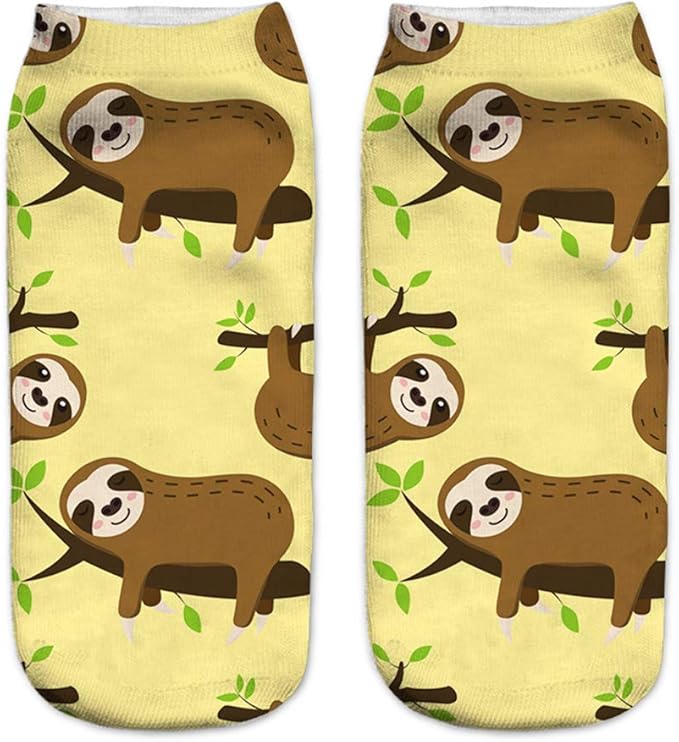 Benefeet Sox Womens Girls Funny Crazy Ankle Socks - Fun Novelty 3D Print Pattern Silly Cute Animal Food