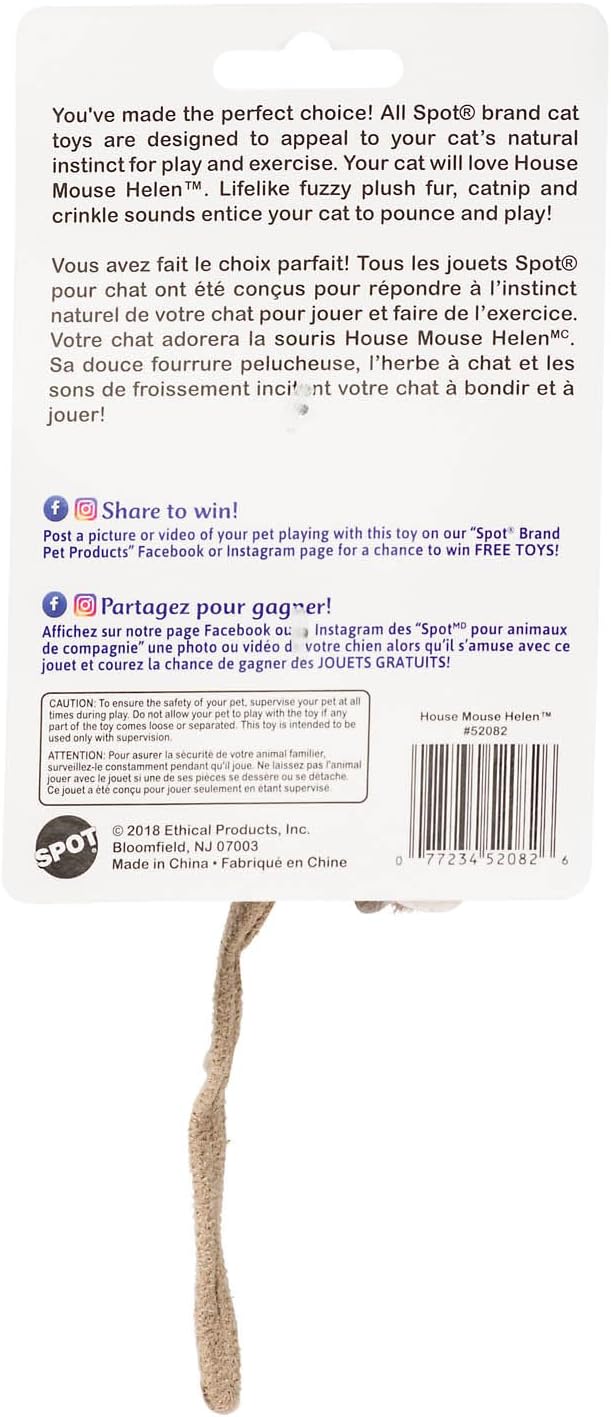 Ethical Pets 52082 House Mouse Helen Catnip Toys