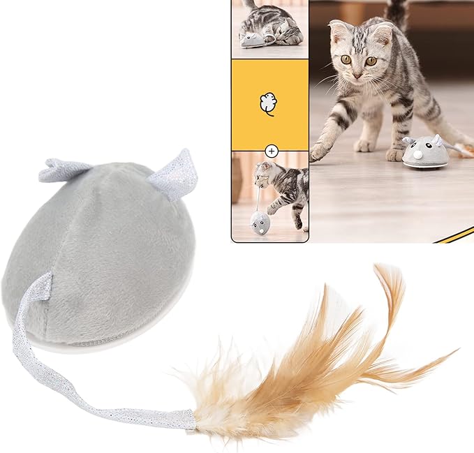 Sazao Electric Moving Mice Toy, USB Charging Cat Mouse Toy Lifelike Toxic Free for Indoor