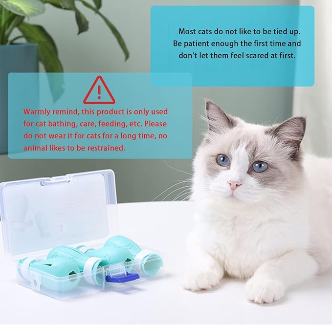 Adjustable Silicone Cat Scratch Proof Boots for Bathing and Grooming