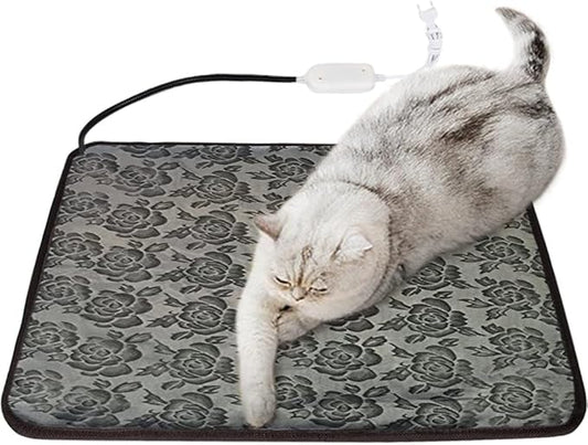 La La Pet® Electric Heating Mat for Dog and Cat Constant Electric Heating Temperature Warming Pad Cushion Bed Mat for Pet,Gray