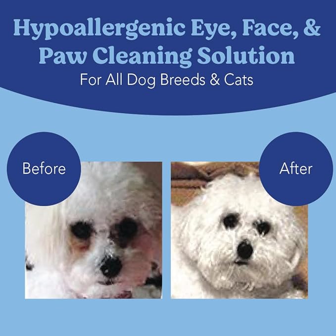 ANGELS’ EYES Face, Eye & Paw Cleansing & Tear Stain Wipe, Large 4”x7” Hypoallergenic Dog & Cat Wipes, Reduce Tear Stains, Dirt, and Discharge, Fragrance Free, 40 Count
