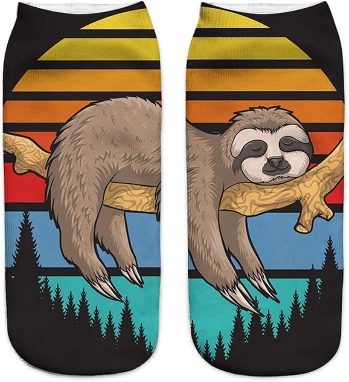 Benefeet Sox Womens Girls Funny Crazy Ankle Socks - Fun Novelty 3D Print Pattern Silly Cute Animal Food