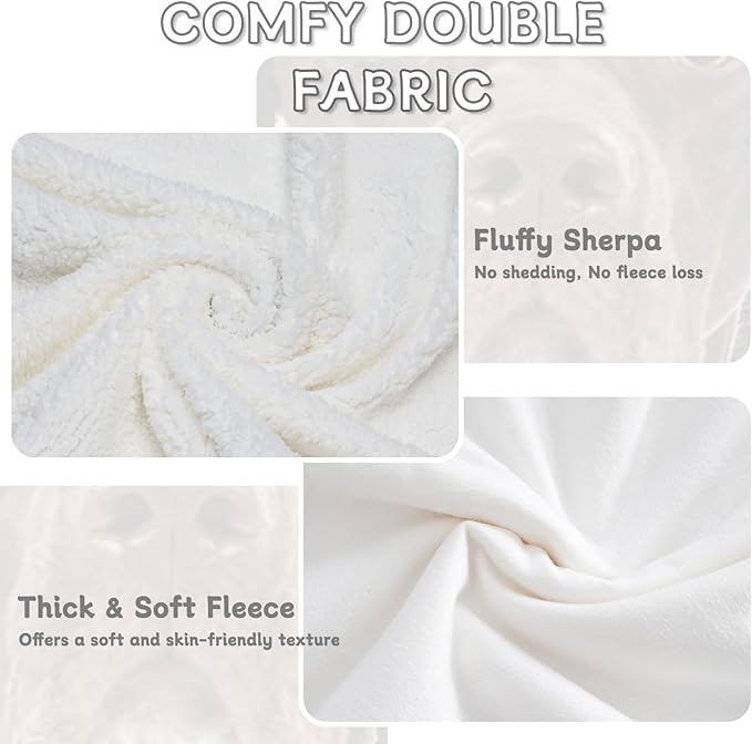 BlessLiving Dog Sherpa Blanket Soft Plush German Shorthair Sherpa Fleece Throw Blanket Pet and Dog Lovers Home Throw Blankets (Throw, 50 x 60 Inches)
