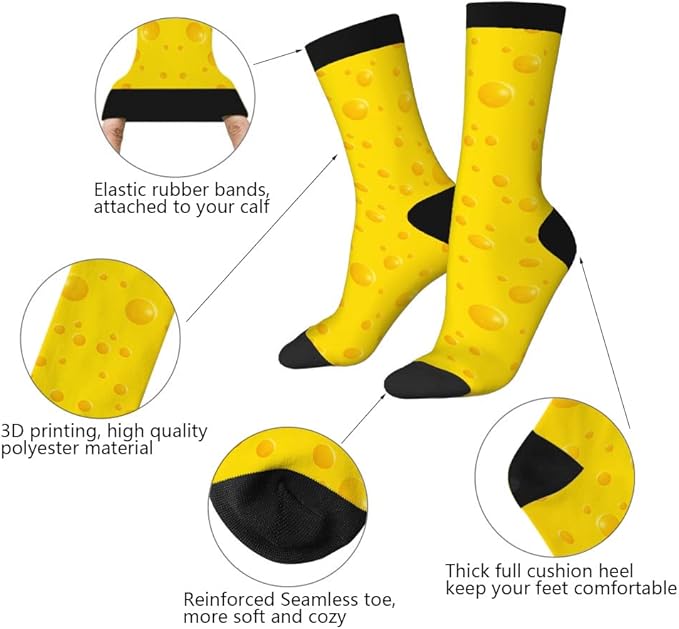 AOYEGO Volleyball Funny Socks Water Polo Balls Iridescent Novelty Casual Crew Socks Contrast Color Design for Women Men Gift