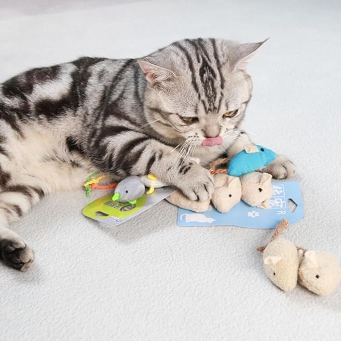Interactive Cat Toy Mouse - Mouse Toys for Cats, CAT Toy Mouse, CAT Mouse Toy - Engaging & Durable Mouse Toys for Active Play (5 Pack)