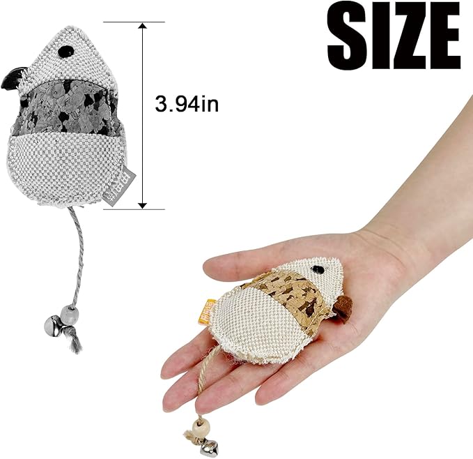 Cat Mouse Toy with Catnip Matatabi Silvervine,Cat Chew Toy,Interactive Catch Play Mouse Toy for Indoor Cats,Kittens.