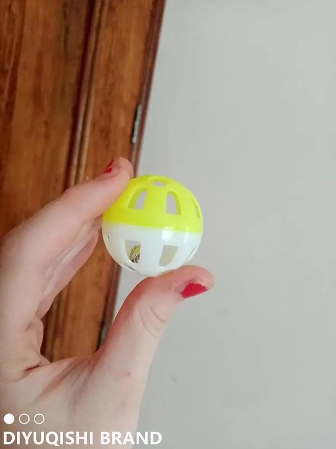 10-Pack Colorful Sturdy Cat Toy Balls with Bells, Interactive & Energetic Play, Easy-Grab Cat Toys for All Breeds and Ages