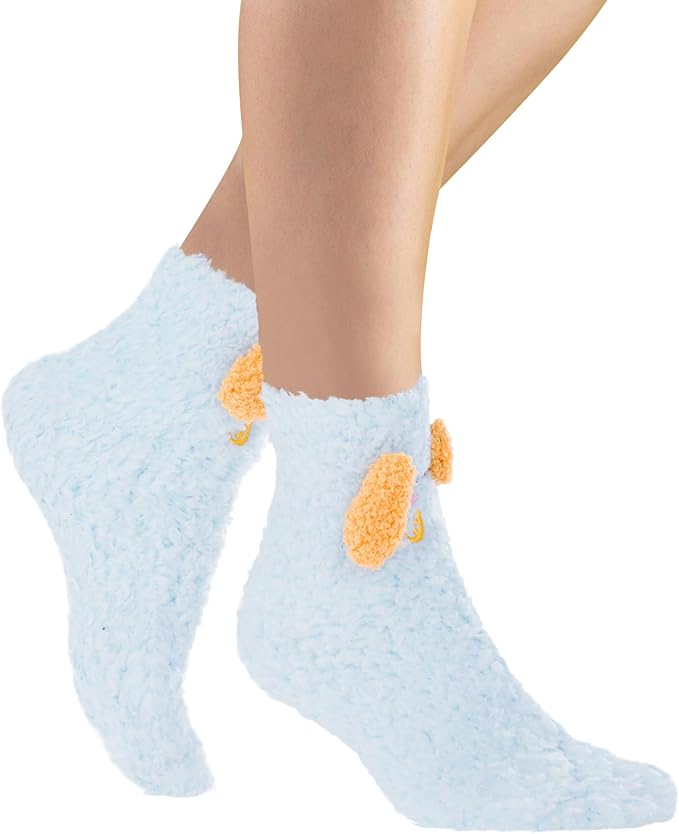 Benefeet Sox Funny Animal Fuzzy Socks for Women Girls - Cute Fluffy Slippers, Cozy Warm Winter Plush Sleeping Socks
