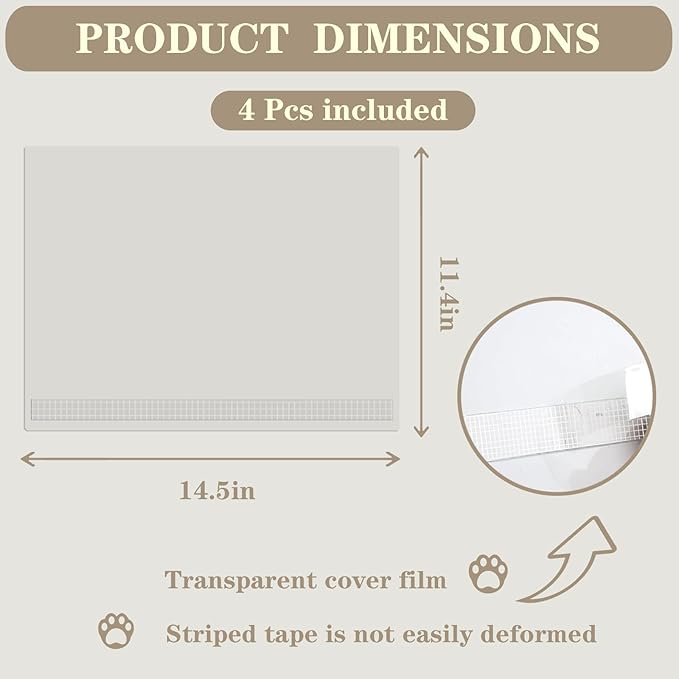 4Pcs Cat Litter Box Pee Shields Litter Box Shields Litter Box Splash Guard for Open Top Litter Box Litter Box Privacy Screen Transparent Easy Clean -Litter Box Not Included