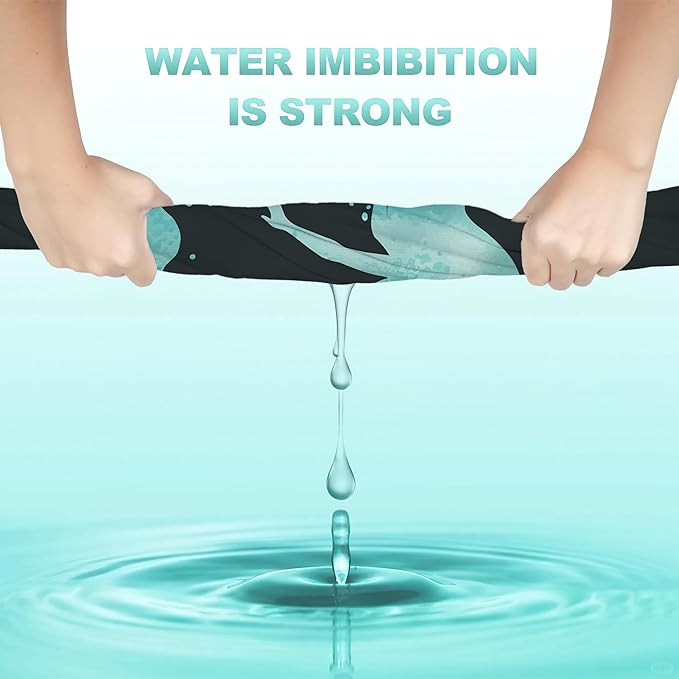 Green Mermaid Hand Towels Set of 2, Summer Sea Fish Underwater Marine Fingertip Towel, Polyester Cotton Soft Bath for Bathroom Kitchen Hotel Spa, 14"X28"