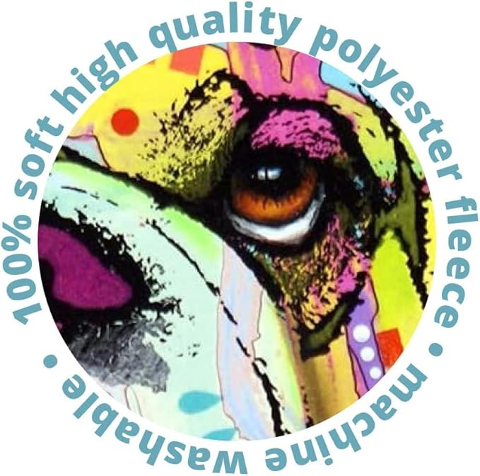 Dawhud Direct 50x60-Inch Fleece Blankets - Dean Russo Bulldog Throw Blanket for Adults and Kids - Soft and Cozy for Bed, Couch, or Travel - Thoughtful English Bulldog Gifts for Women