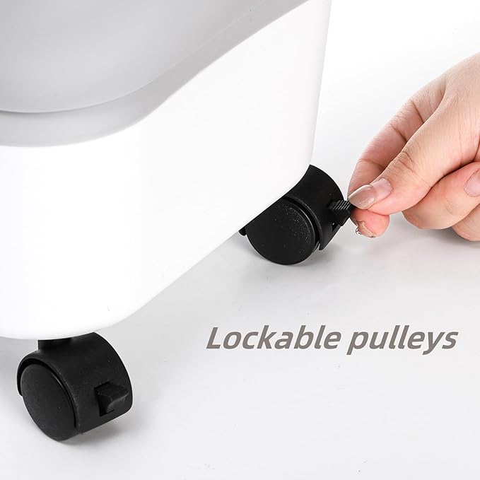 Dog Food Storage Container, Collapsible Airtight Pet Cat Food Bin with Dog Bowl, Wheels, Scoop and Measuring Cup, 20 Lb Kitchen Rice Cereal Flour Bin, Keep Fresh for Dog, Cat, Bird