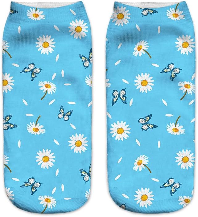 Benefeet Sox Womens Girls Funny Crazy Ankle Socks - Fun Novelty 3D Print Pattern Silly Cute Animal Food