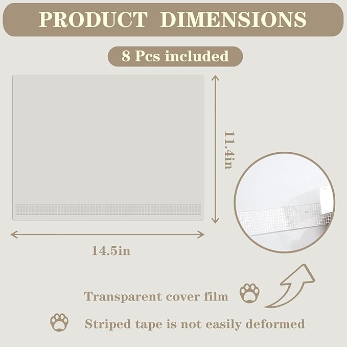 8Pcs Cat Litter Box Pee Shields Litter Box Shields Litter Box Splash Guard for Open Top Litter Box Litter Box Privacy Screen Transparent Easy Clean -Litter Box Not Included