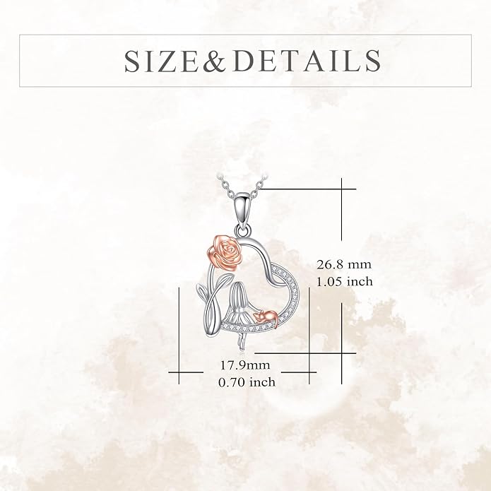 Alice in Wonderland Necklace Sterling Silver Alice Rabbit/Cat Heart Pendant I Love You Forever Jewelry Gift for Women