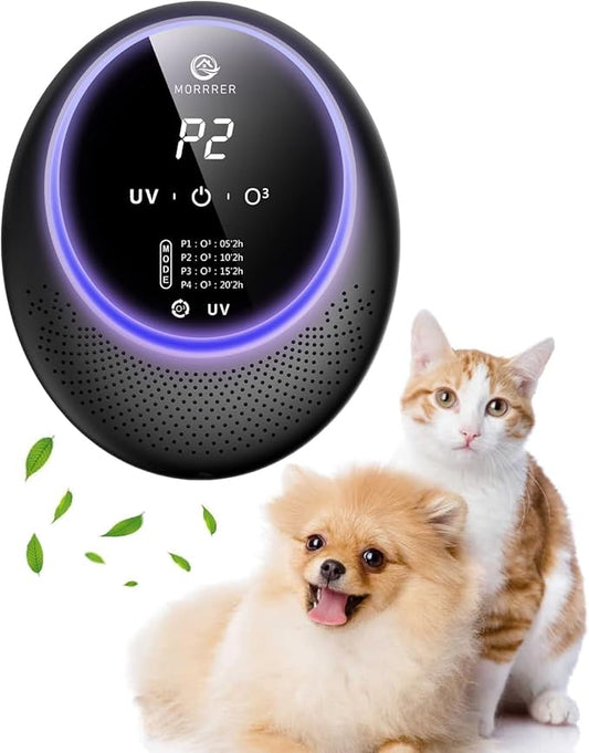 Advanced Cat Deodorizer for Litter Box, 99% Pets Odor Eliminator with 10000mAh Battery, Portable & Rechargeable Purifiers Deodorizer for Pets Litter Box Room Wardrobe Shoe Cabinet Toilet
