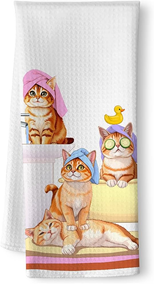 Cat Hand Towel,Cat Towel,Funny Hand Towels,Funny Bathroom Hand Towels,Crazy Cat Lady Gifts,Cat Kitchen Towels,Cat Dish Towels,Cat Mom Gifts,Crazy Cat Lady,Cat Lady Gifts,Gifts for Cat Lovers for Women