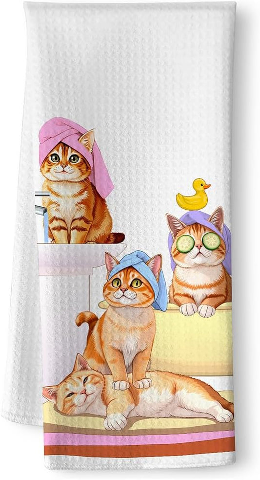 Cat Hand Towel,Cat Towel,Funny Hand Towels,Funny Bathroom Hand Towels,Crazy Cat Lady Gifts,Cat Kitchen Towels,Cat Dish Towels,Cat Mom Gifts,Crazy Cat Lady,Cat Lady Gifts,Gifts for Cat Lovers for Women