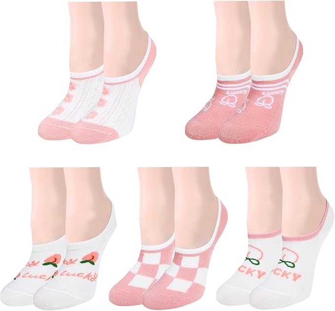 Benefeet Sox Womens Girls Cute No Show Liner Socks Non Slip Funny Patterned Low Cut Socks Novelty Cotton Loafer Footies Sock