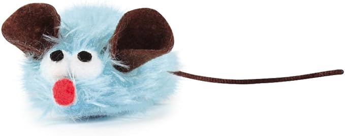 Polyester/Felt Snuggle Mice Cat Toys Canister, 48-Pack