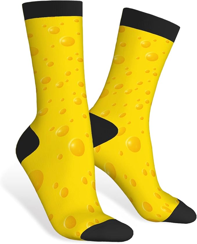 AOYEGO Volleyball Funny Socks Water Polo Balls Iridescent Novelty Casual Crew Socks Contrast Color Design for Women Men Gift