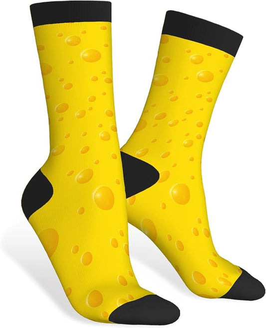 AOYEGO Volleyball Funny Socks Water Polo Balls Iridescent Novelty Casual Crew Socks Contrast Color Design for Women Men Gift