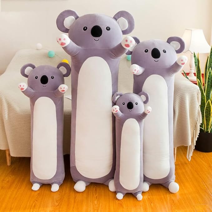 Long Plush Koala Toy Stuffed Animal Pillow Body Pillow Gift for Kids and Girls (130cm/51.1in)