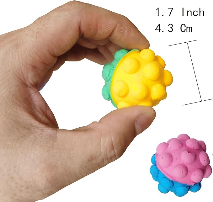 Pet Ball Foam Sponge Ball Cat Toy Soft Bouncy Noise Free (Fun Softball)