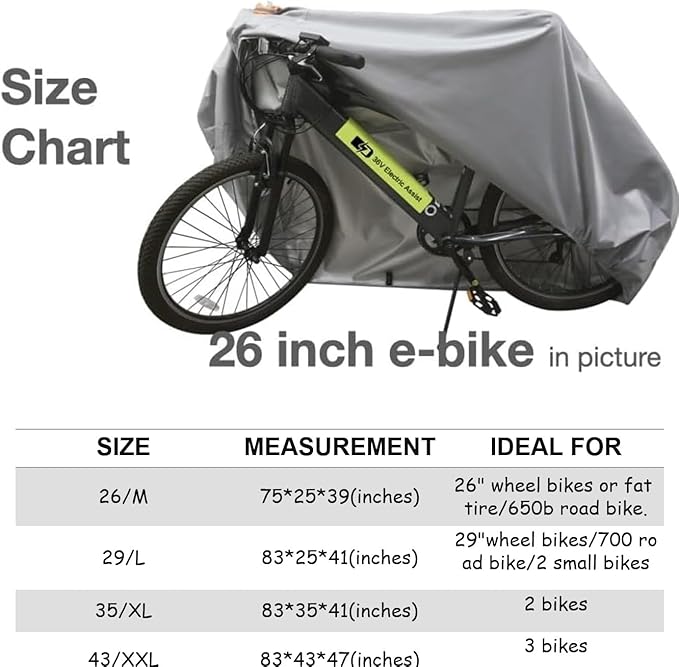 Bicycle Covers Transport. Waterproof Heat Resistant. Ideal As Ebike Cover Or Rain Cover. With Large Mesh Bag For Traveling.L
