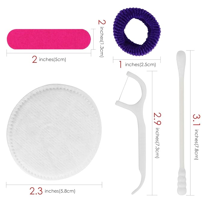 50 Pack Disposable Hotels Cosmetic Vanity Kit, Individually Wrapped Amenities Hospitality Makeup Set Accessories for Motels Toiletries Supplies