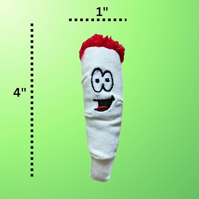 PAW:20 | Bud Jr. The Weed Nug and Jay Jr. The Joint Cat Toy Bundle | Funny Cat Toys | Cool Catnip Toys | Fun Novelty Gift | Play and Funny Photos | (2 Items)