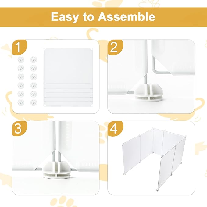 6pcs Cat Litter Box Splash Guard, Anti-Splashing Reusable Pet Litter Box Enclosure Splash Guard, Extra Large L27×W20×H17 Spill Proof Cat Litter Box Pee Shields for Open Top Litter Pan