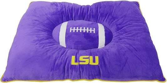 Pets First NCAA PET BED- LSU Tigers Soft & Cozy Plush Pillow Bed. - Sports Dog Bed. Cuddle, Warm Collegiate Mattress Bed for Cats & Dogs