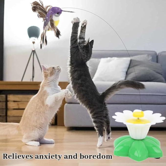 Bird Toy for Pet Cats, Electric Flying Bird Cat Toy, Funny Rotating Electric Flying Bird Interactive Toy with A Fastening Tape, for All Breeds Cat
