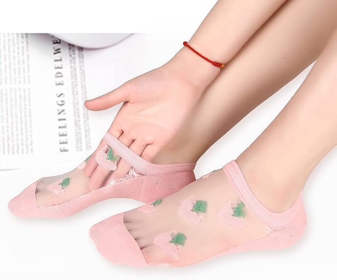 Benefeet Sox Sheer No Show Socks Women Girls Cute Thin Mesh Low Cut Liner Socks for Loafers Boat Shoes