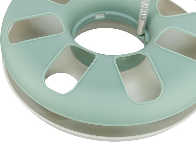 TRIXIE Crazy Circle with Plush Cat Toy on Spring, Interactive Cat Toy, Cat and Mouse Toy, Exercise Toy (Green), All Ages