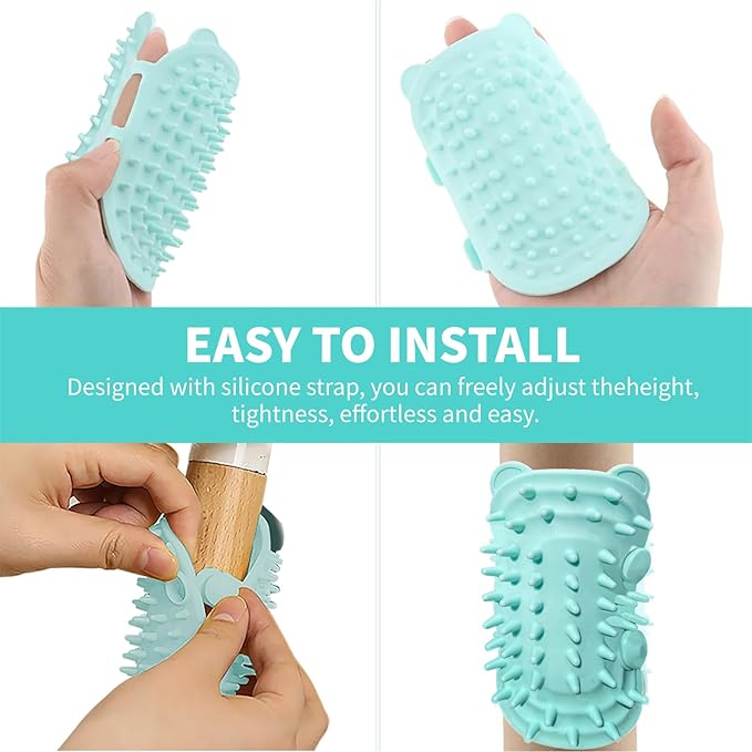 2Pcs Cat Self Grooming Brush, Pet Tickling Artifact for Cats Tickling Comb Pet Brush for Long Short Hair Cat Dog Tickling Tool, Reduce Shedding, Scratching and Itchiness, Silicone Cat Self Scratcher