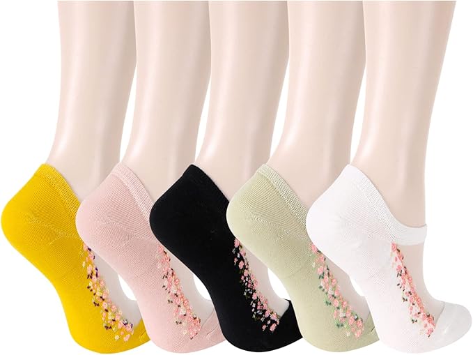 Benefeet Sox Sheer No Show Socks Women Girls Cute Thin Mesh Low Cut Liner Socks for Loafers Boat Shoes