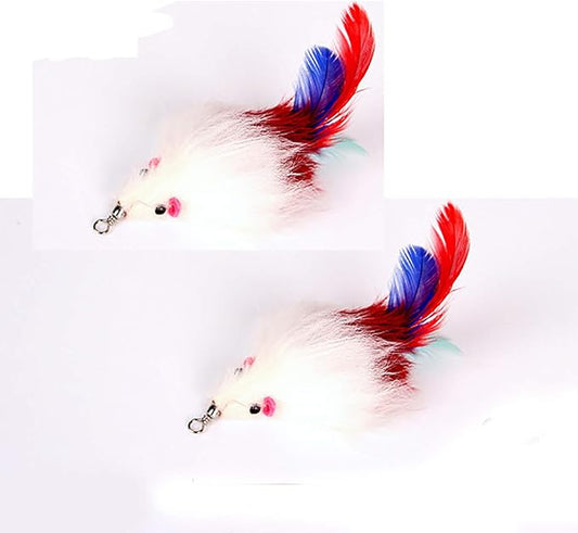 2 Pcs Cat Toys Variety Pack,Interactive Toys for Cats, Kitten Toys, Best cat Toys for Exercise, cat Toy Teaser Wand CT15-10 Mouse