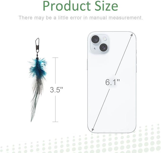 SONGWAY Cat Feather Toy Refills - 12 Pieces Insect Cat Toys with Feather, Cat Toy Wand Replacement, Cat Teaser Wand Attachments, Interactive Cat Toys for Indoor Cats