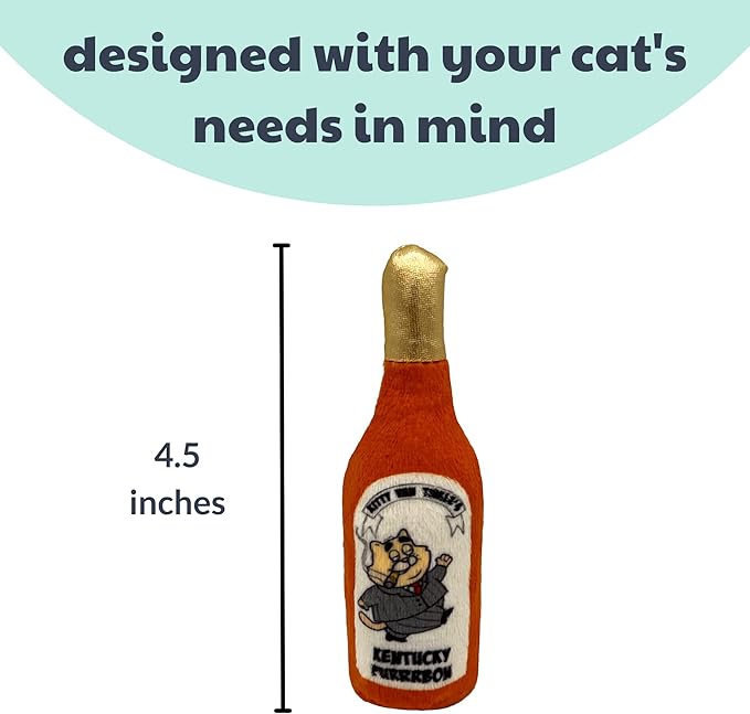 Huxley & Ket Plush Cat Toy | Kitty Van Tinkles | Nappy Hour Strong Catnip Filled Cat Toy | Plush Interactive Kitten and Cat Toy with Catnip and Crinkle | Kittybelles