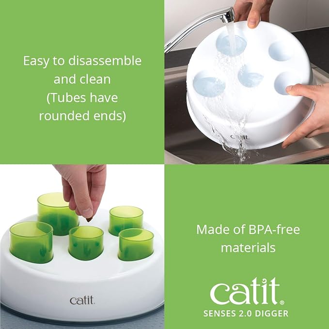 Catit Senses 2.0 Digger Interactive Slow Feeder - Turn Mealtime into Play Time